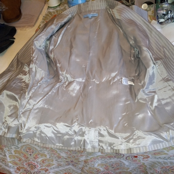 NWT Antonio Melani jacket suit blazer button TAN - Picture 12 of 12